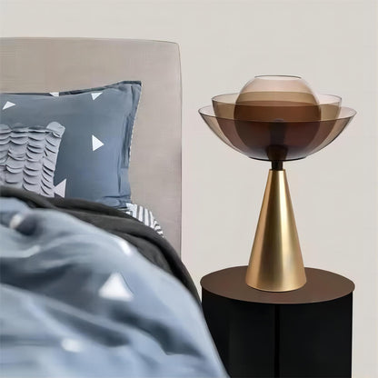 Characteristic Decorative Bedside Gold Glass Globe Modern LED Table Lamp