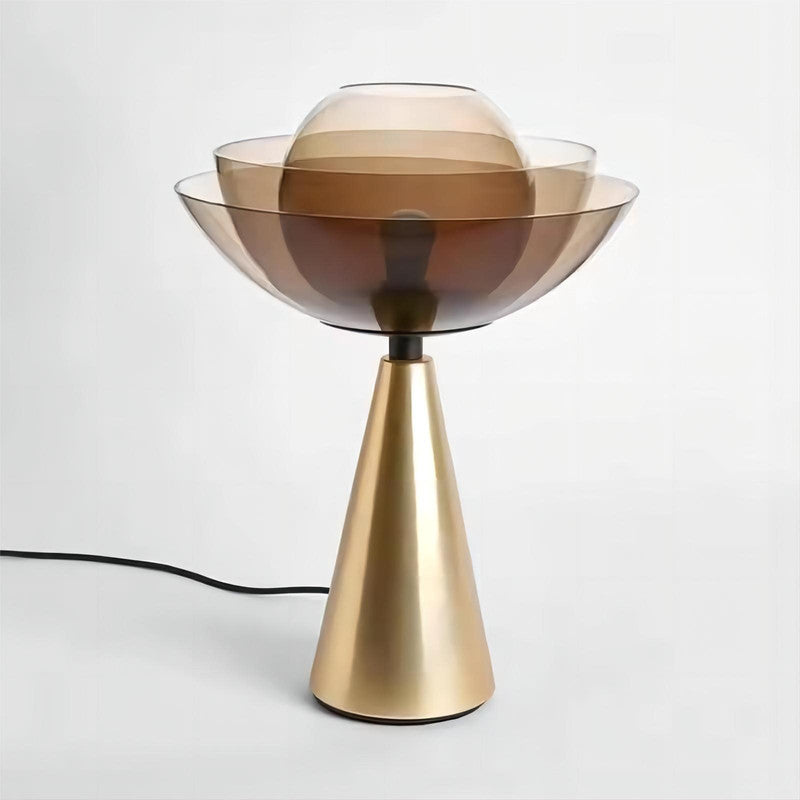 Characteristic Decorative Bedside Gold Glass Globe Modern LED Table Lamp