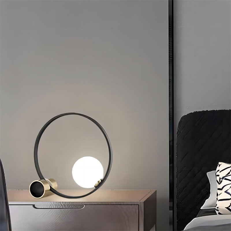 Glass Ball Hardware Retro Table Lamp