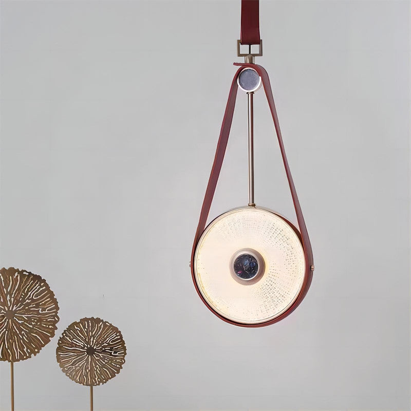 Decorative Glass Leather LED Hanging Light